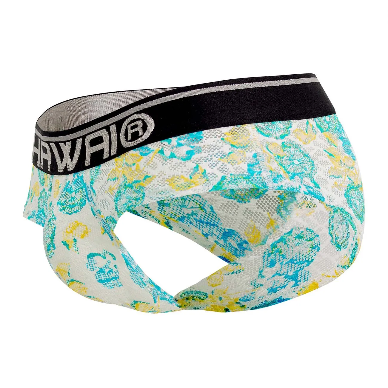 HAWAI 42050 Flowers Hip Briefs Color Turquoise