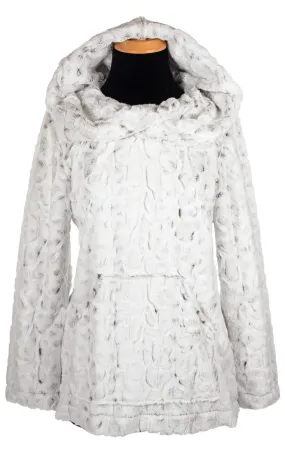 Hooded Lounger - Luxury Faux Fur in Winters Frost