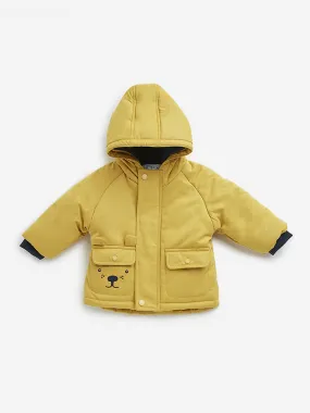 HOP Baby Yellow Animal Design Puffer Jacket