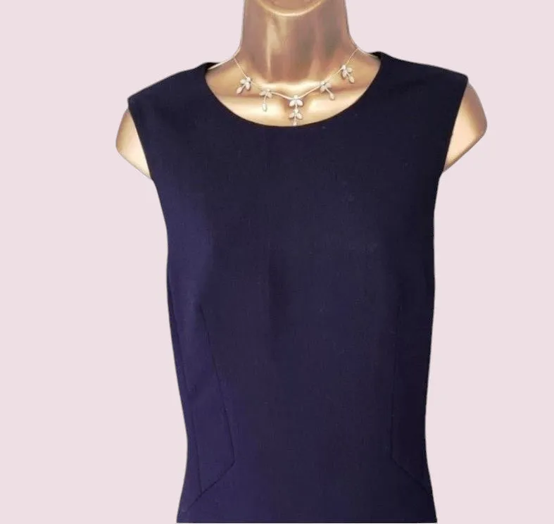 Jaeger Navy Blue Bodycon Dress UK 12 US 8 EU 40