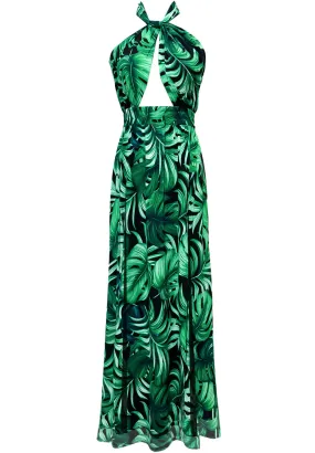 Jungle – Monstera Black / Green Vera Dress