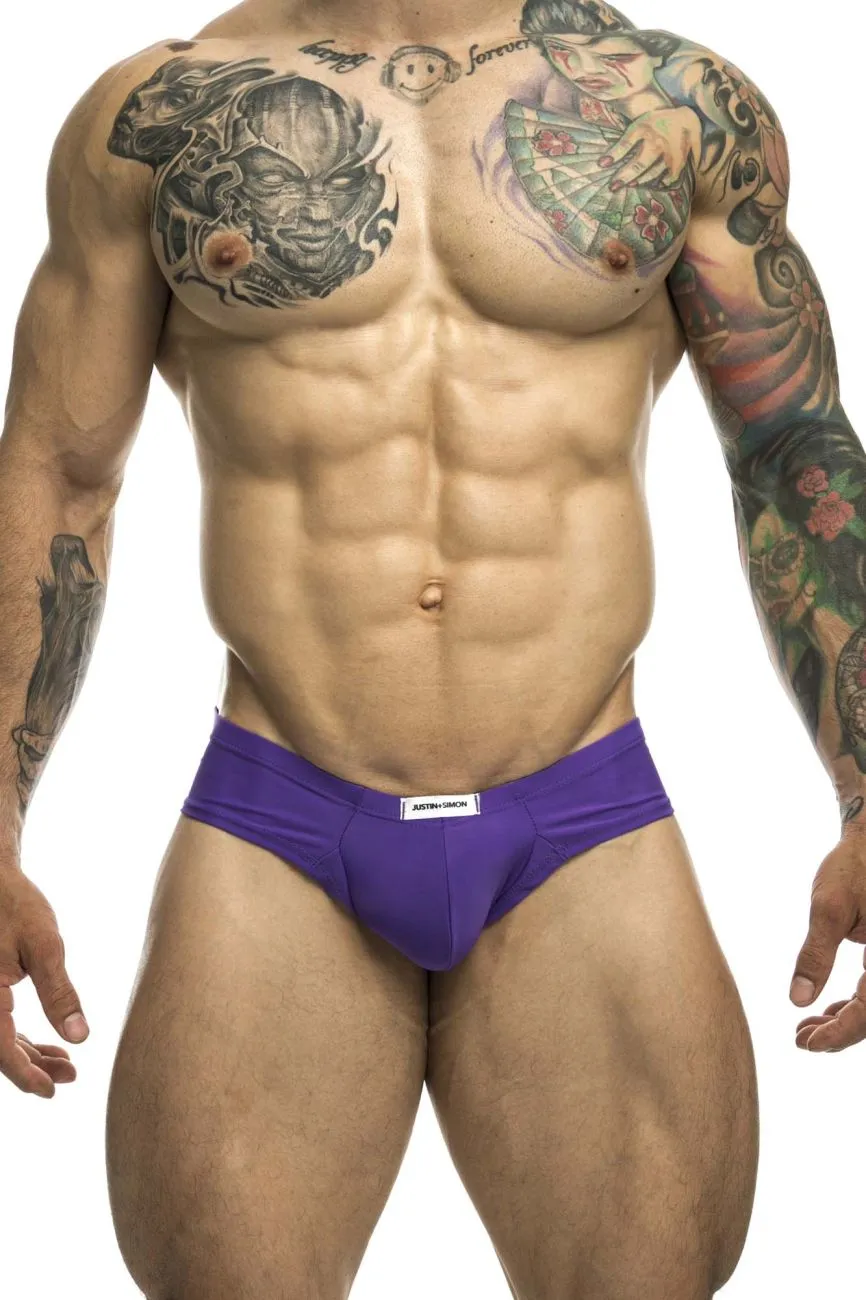 JUSTIN SIMON XSJ22 Cheek Briefs Color Purple