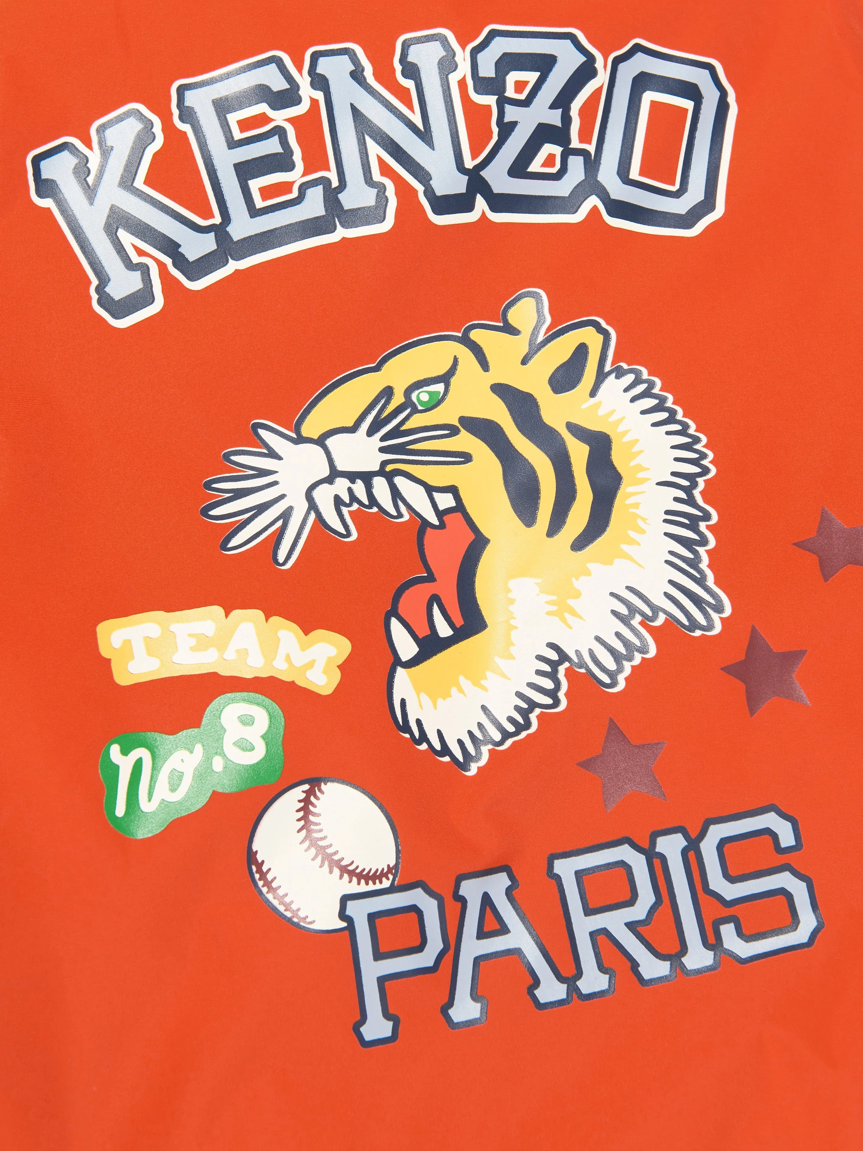 KENZO Boys Logo Puffer Jacket in Orange