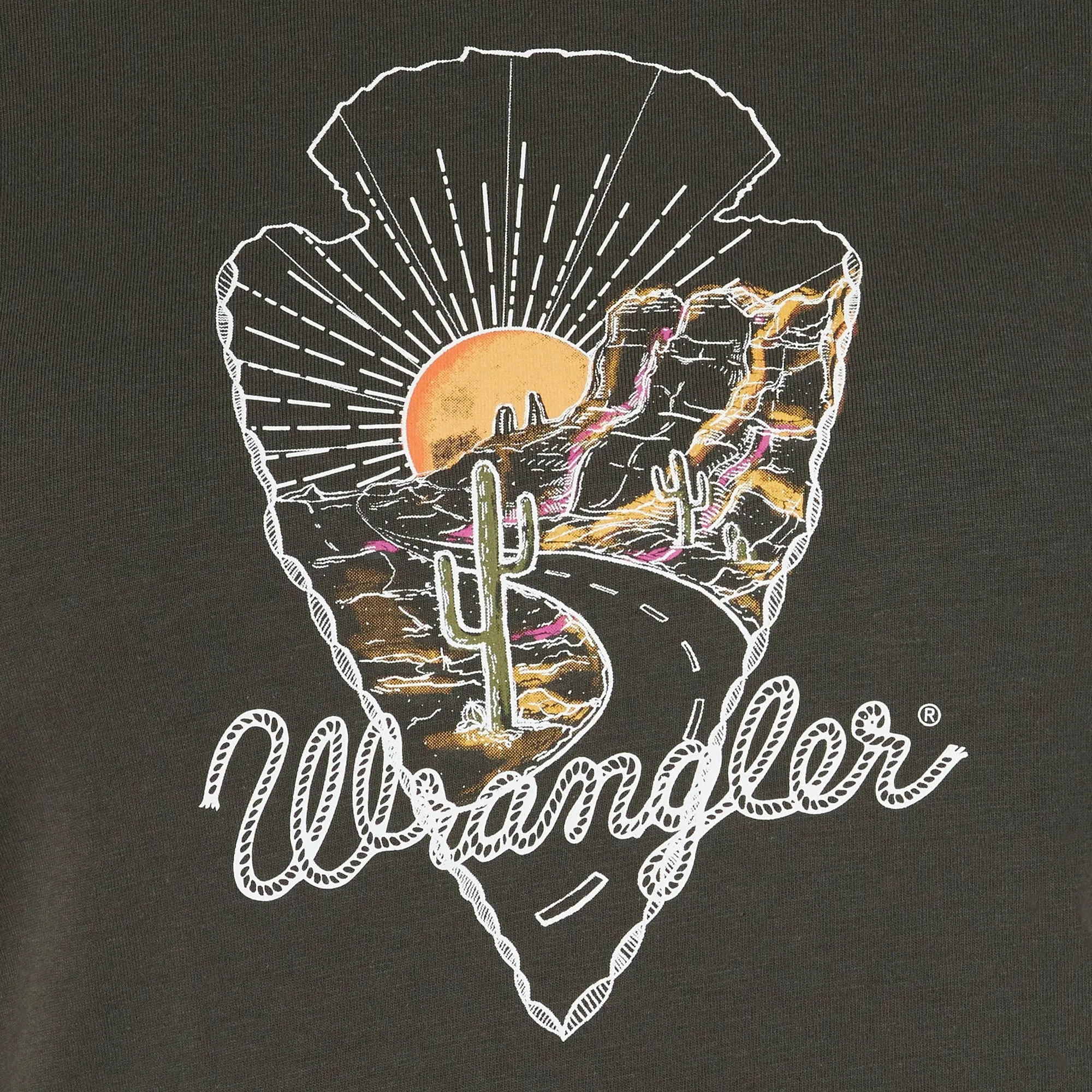 Ladies Wrangler Retro Ringer Arrow Graphic Tee - LWK585X