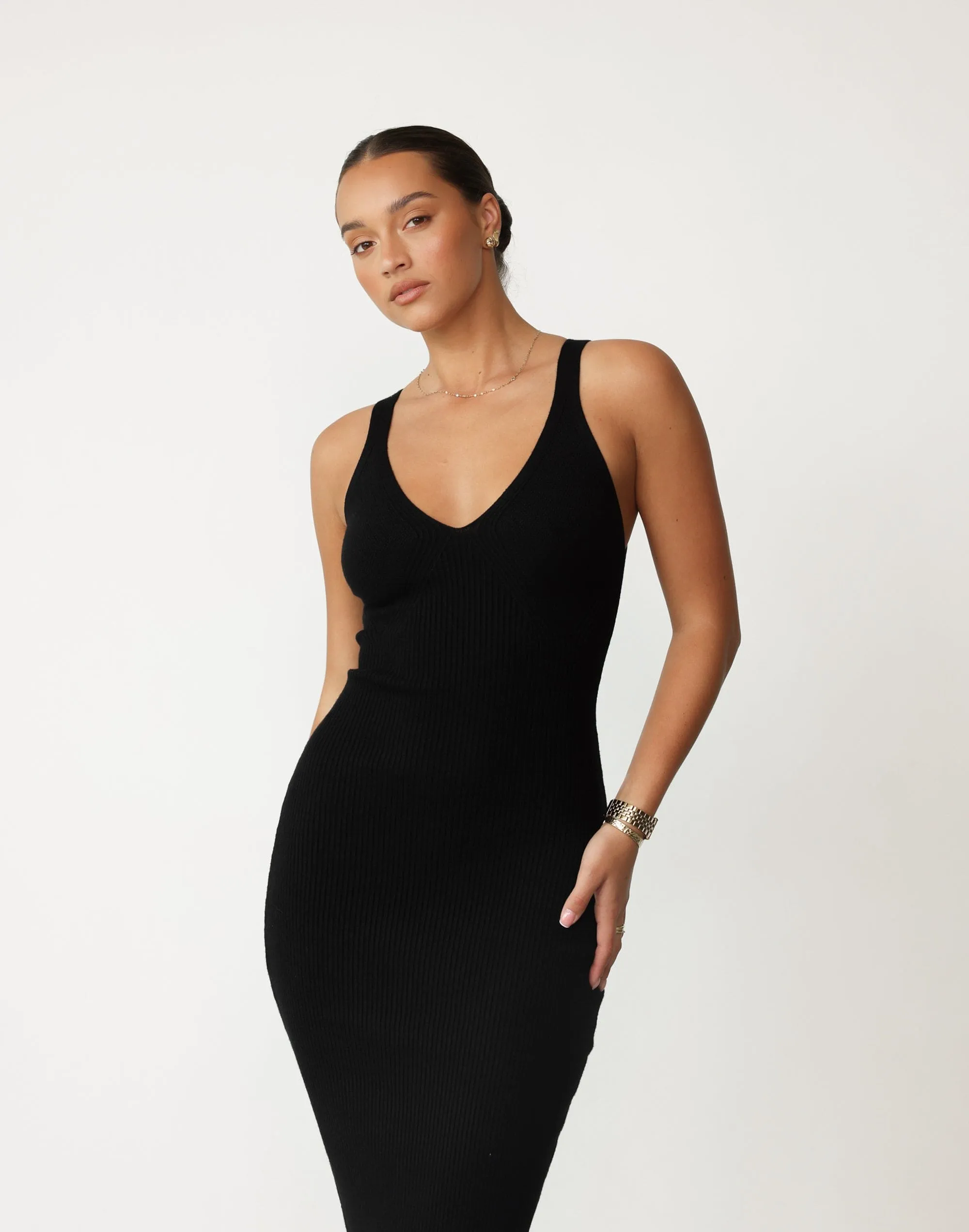 Mariam Midi Dress (Black)