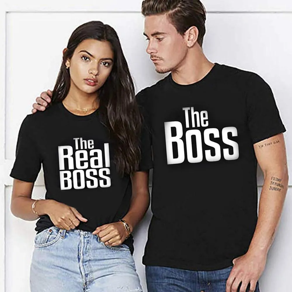 Matching Couple Shirts-The BOSS&The Real BOSS Shirts