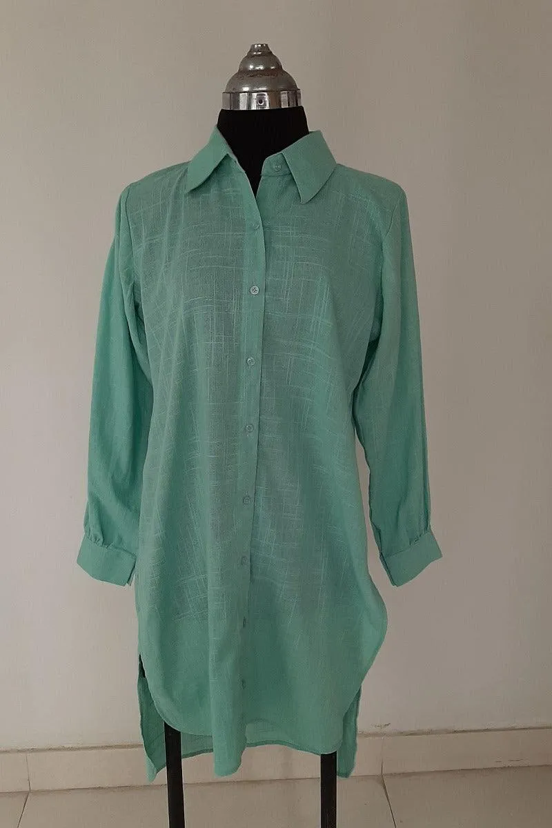 Mehr - green pure irish cotton tunic SS007 - 1 Piece