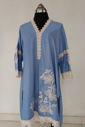 Mehr - RE 11 - Tunic - Blue - Embroidered - 1 Piece