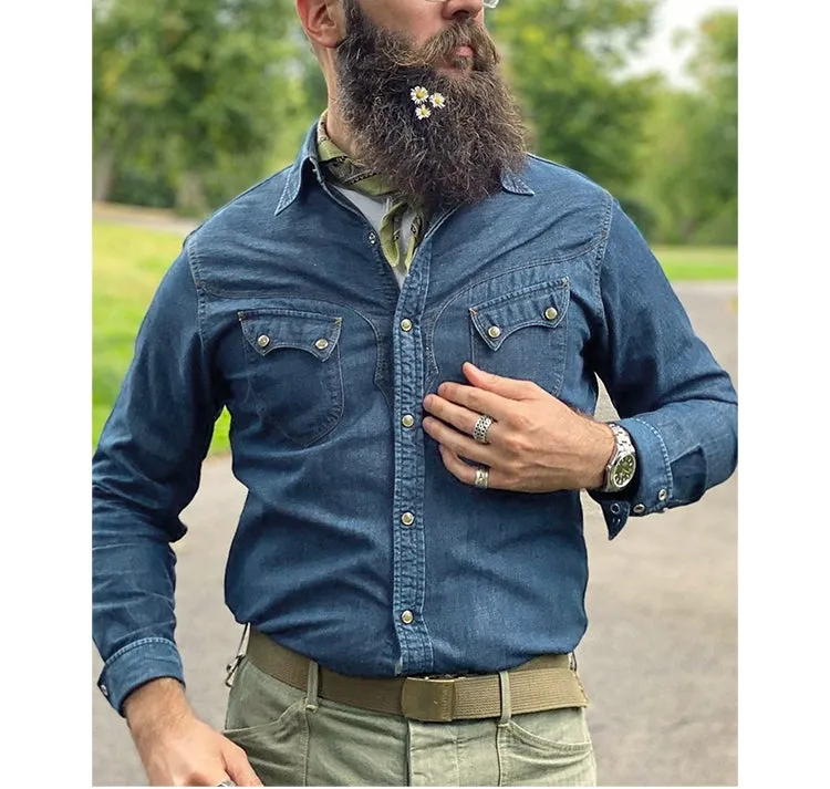 Men's 10OZ Western Denim Shirt