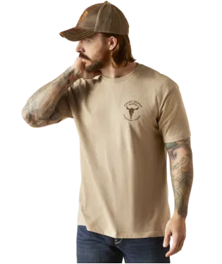 Men's Ariat Bison Skull Short Sleeve T-Shirt - 10047613