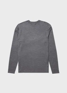 Men's Merino Base Layer T-shirt in Grey Melange