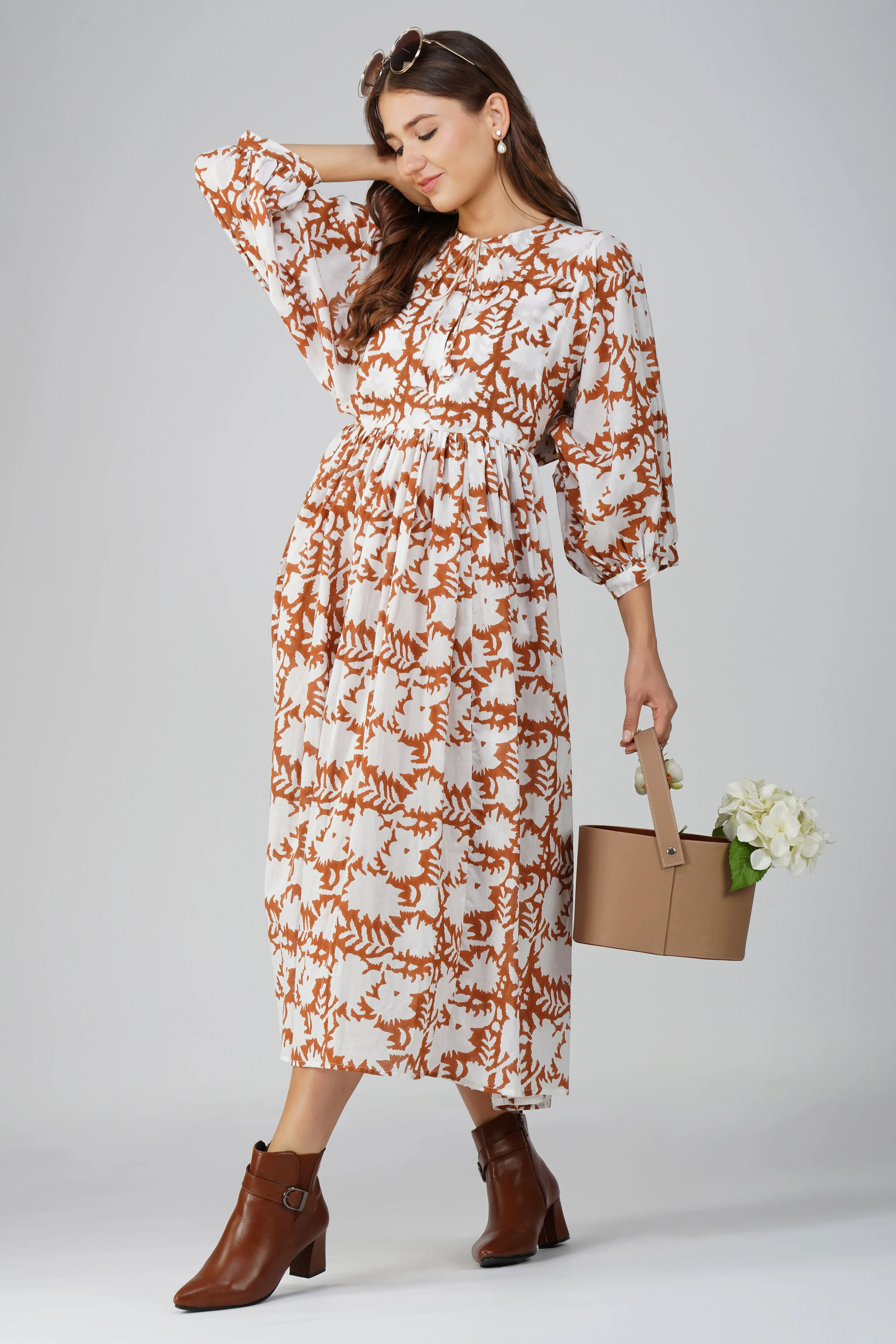 Mia Maxi Dress -  Light Brown