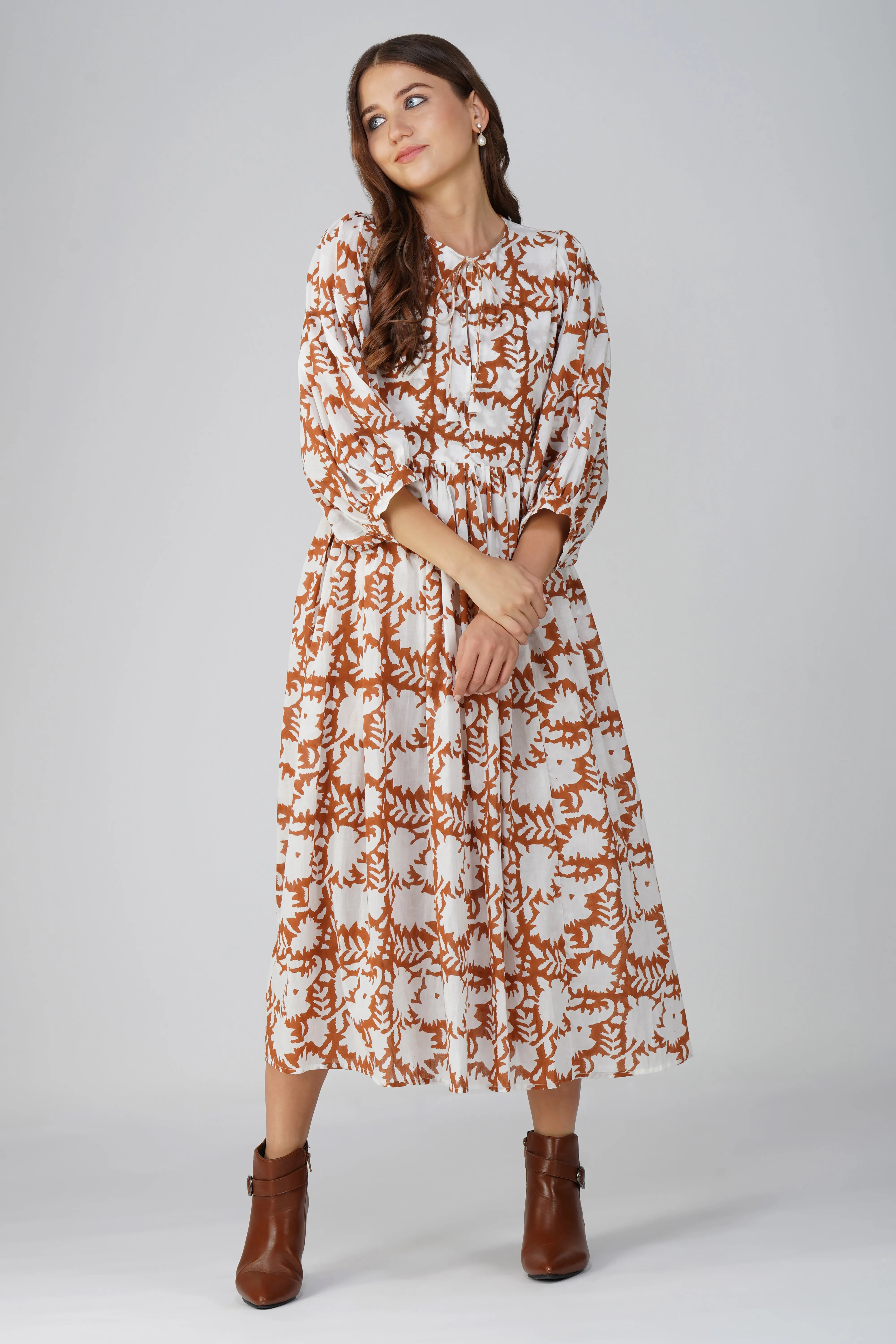 Mia Maxi Dress -  Light Brown