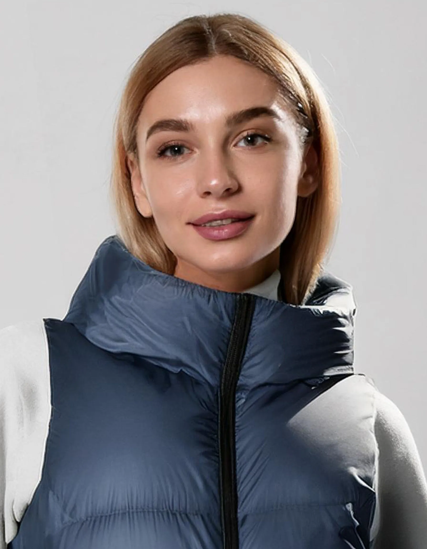 Midnight Blue Longline Puffer Jacket