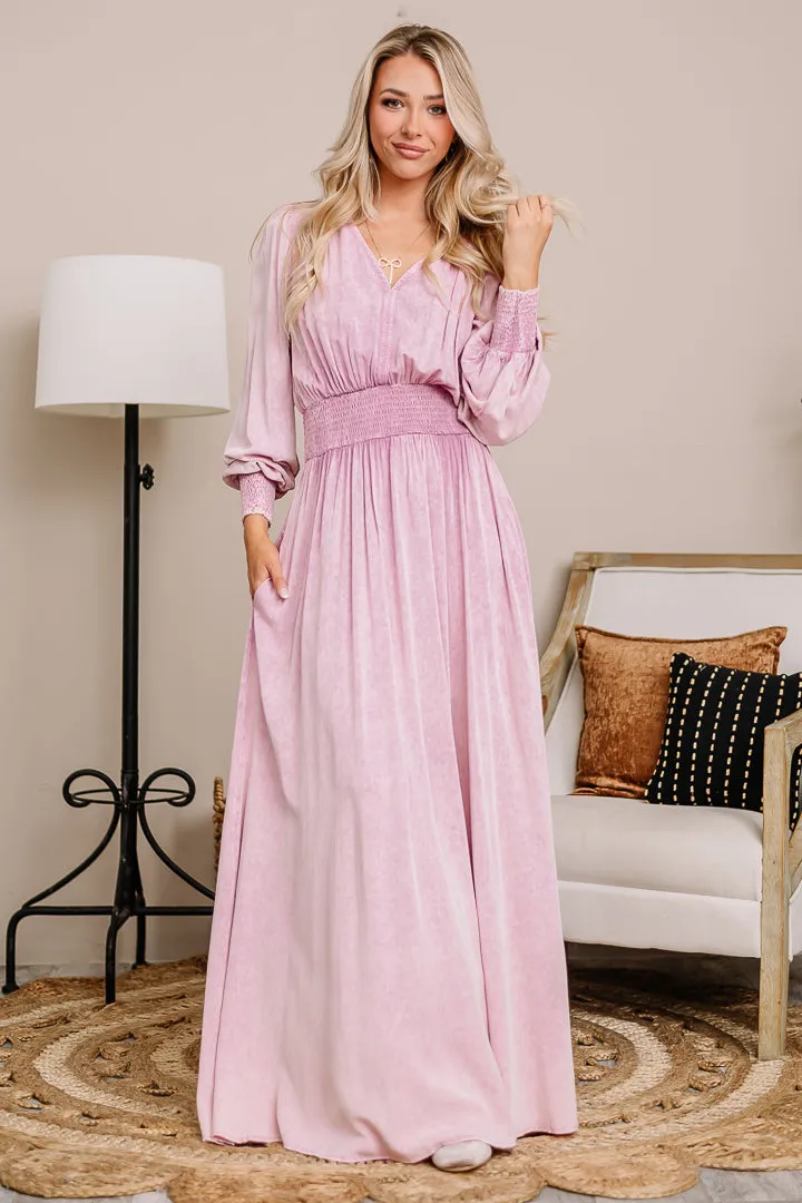 Mindful & Demure Maxi Dress | Pink