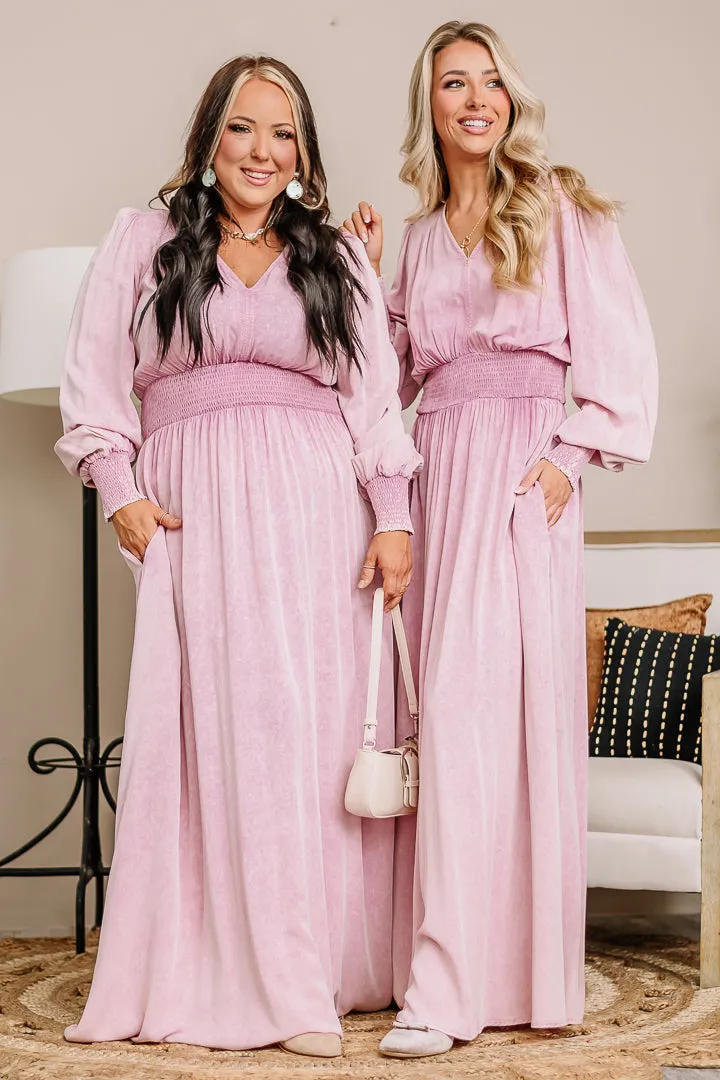 Mindful & Demure Maxi Dress | Pink