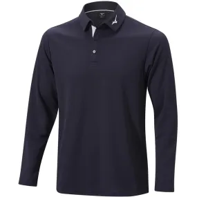 Mizuno Breath Thermo Winter Long Sleeve Polo Shirt - Deep Navy