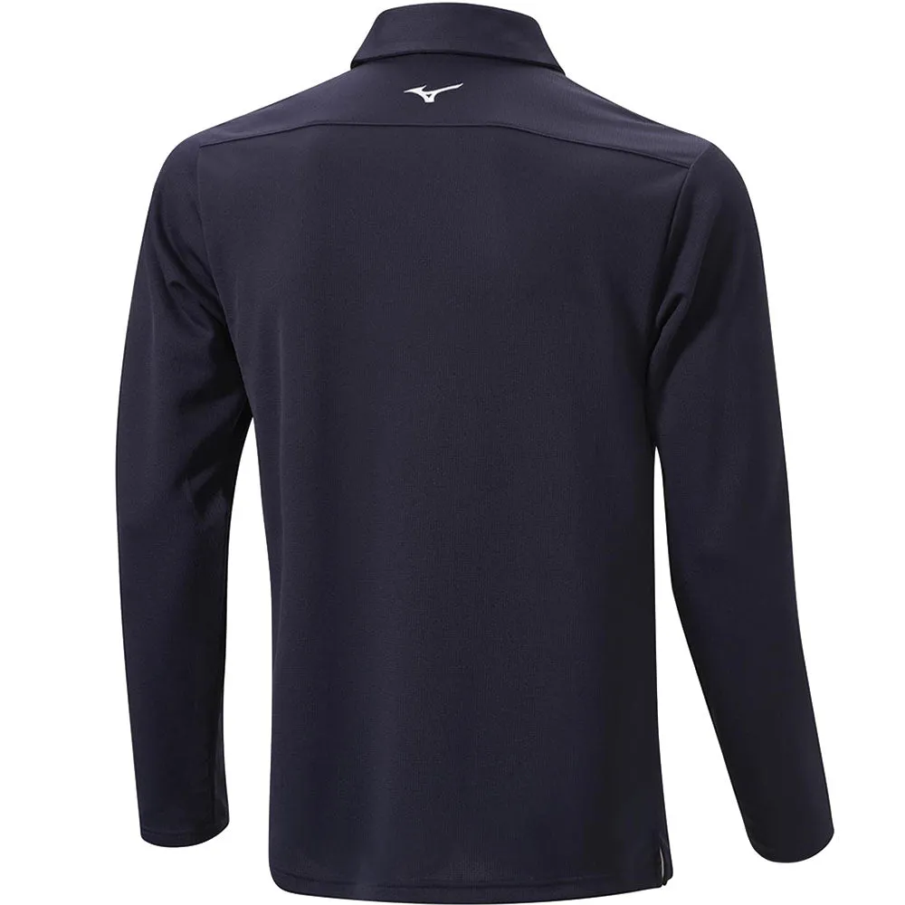 Mizuno Breath Thermo Winter Long Sleeve Polo Shirt - Deep Navy