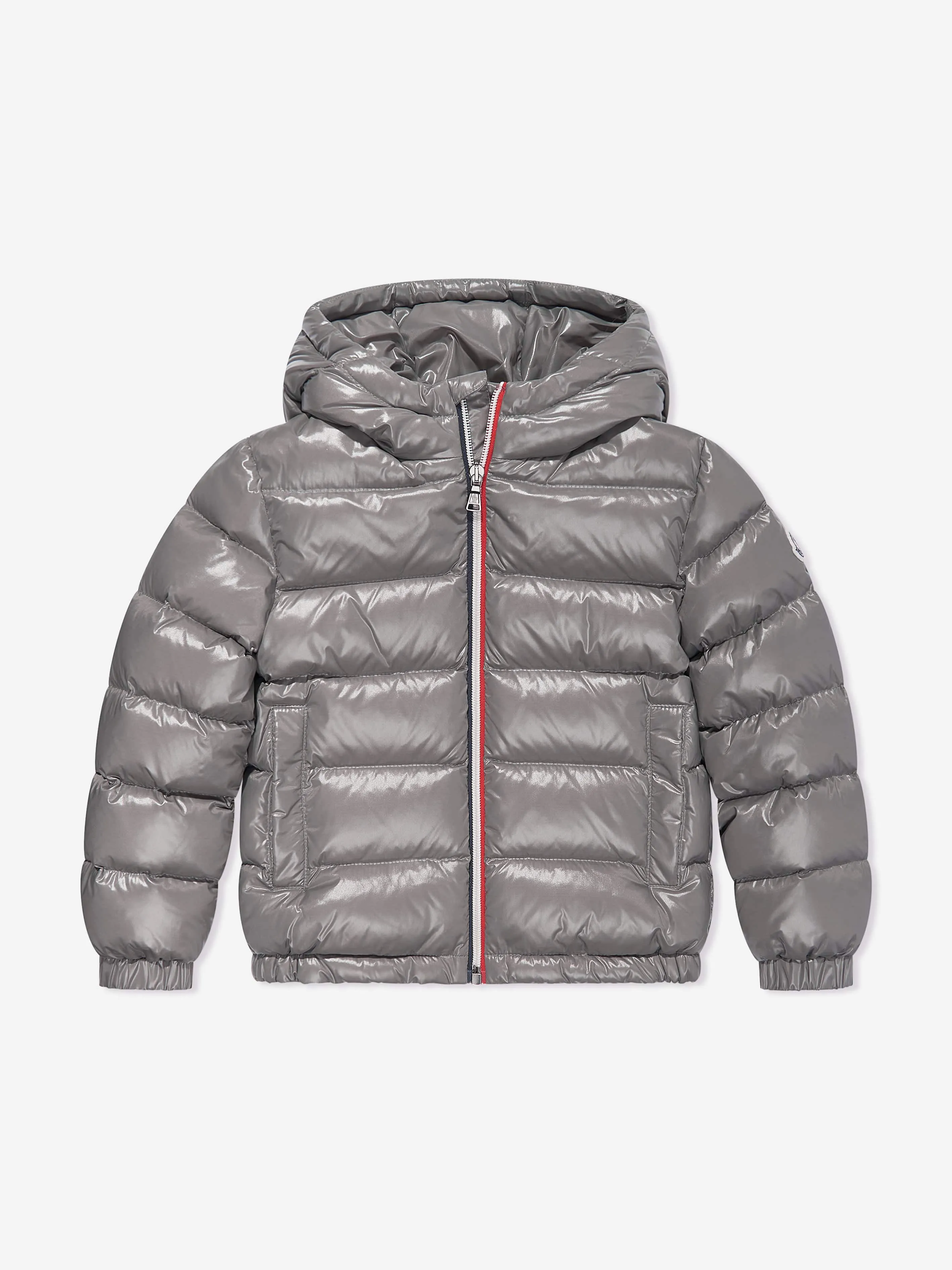 Moncler Enfant Boys Down Padded New Aubert Jacket in Grey