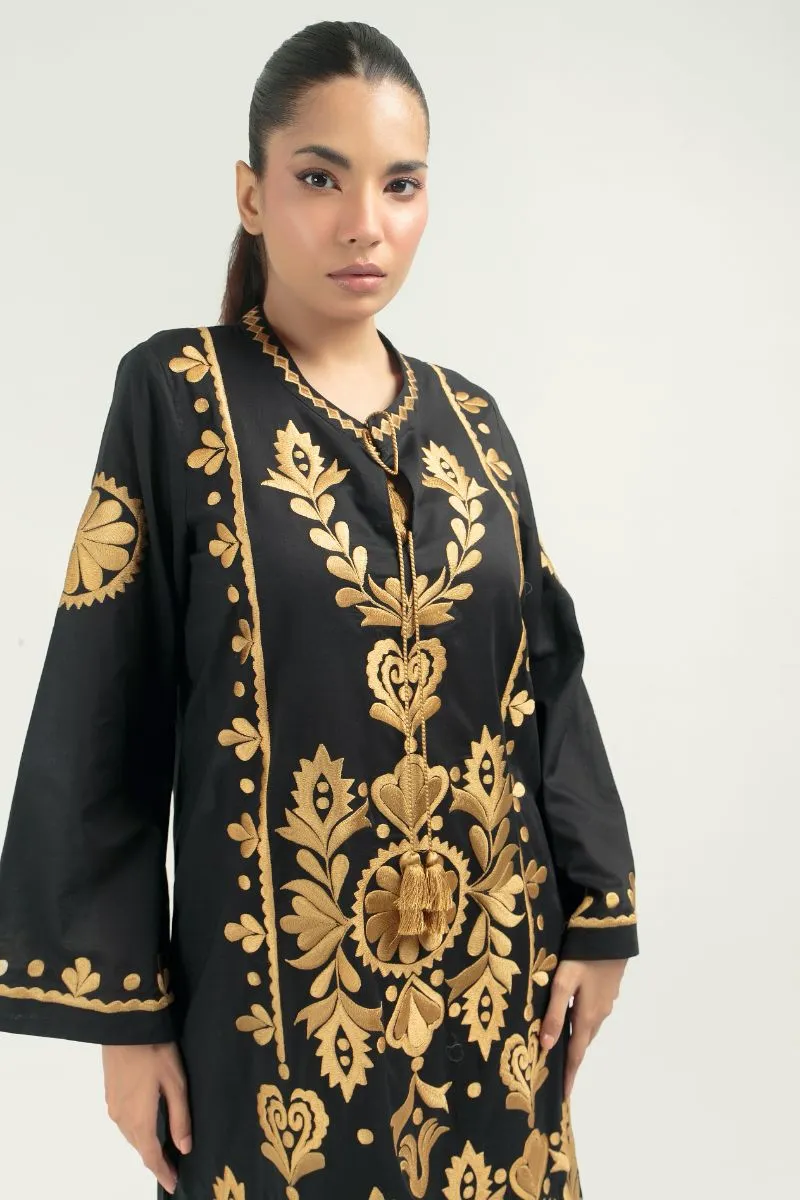 Nadiya Kassam - AZURA BLACK - 1 Piece - Linen