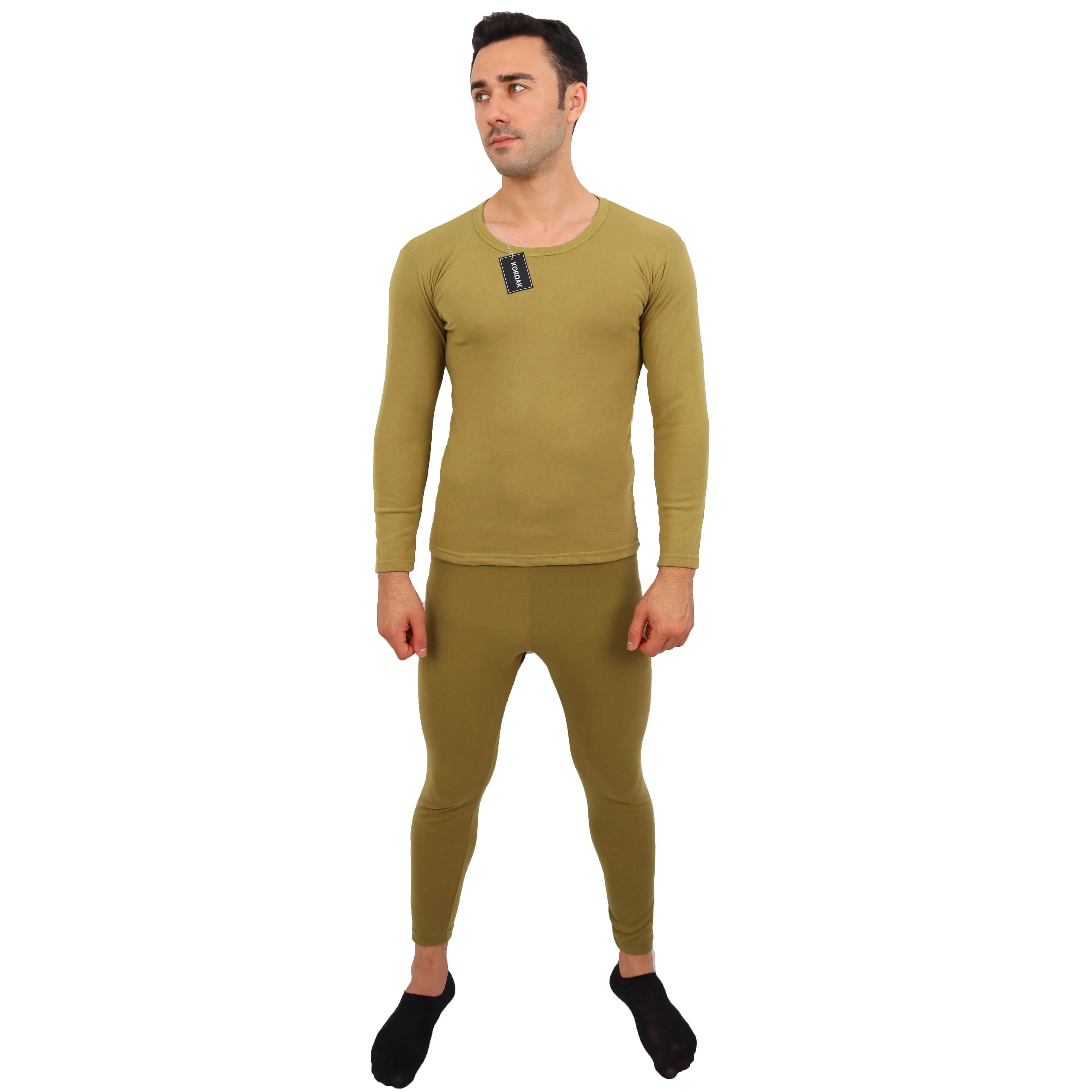 Nano Green Military Thermal Underwear Set - Top-Bottom Set that Keeps You Warm Against the Cold