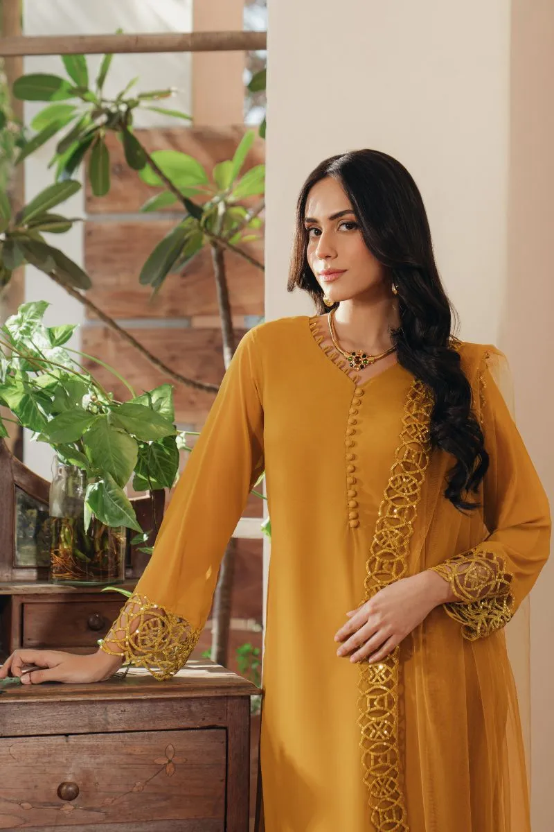 Natasha Kamal - Kai - Yellow - Georgette - 3 Piece