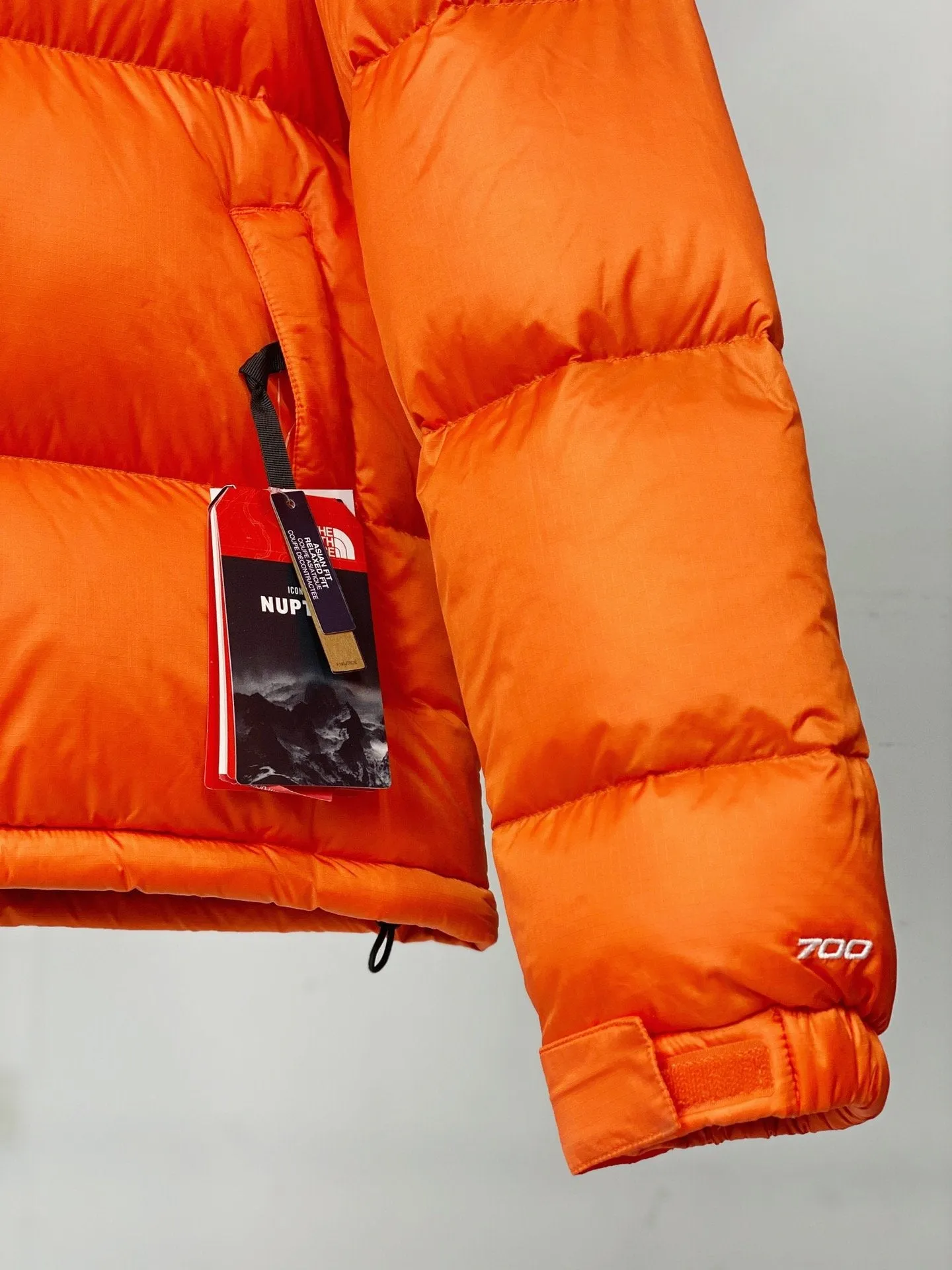 North Face-inspired 1996 Retro Nuptse Orange Black Jacket