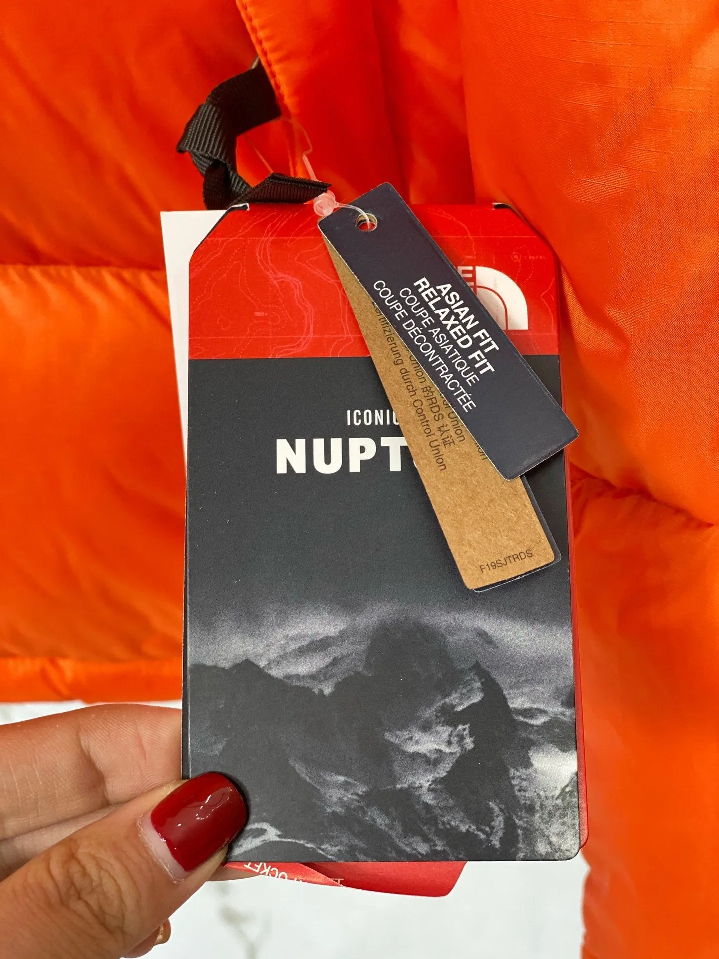 North Face-inspired 1996 Retro Nuptse Orange Black Jacket