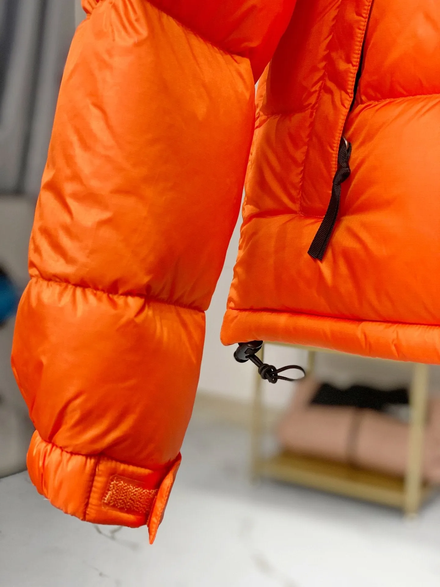 North Face-inspired 1996 Retro Nuptse Orange Black Jacket