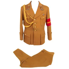 Original German WWII NSDAP Local Group Leader Uniform Tunic With Breeches & Dress Aiguillette - Ortsgruppenleiter