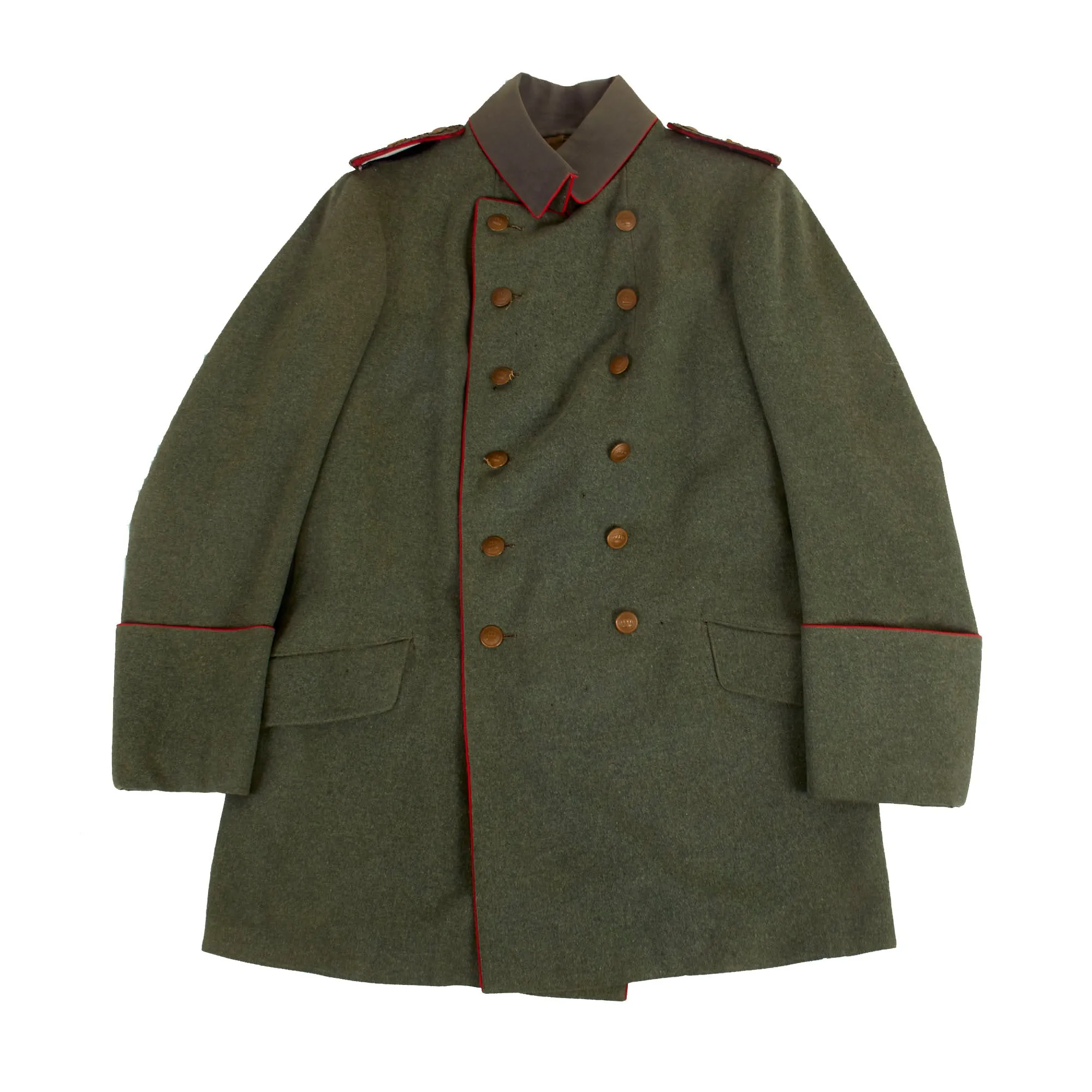 Original Imperial German WWI Prussian 13th Infantry Regt. Leutnant Officer’s M-1915 Feldgrau "Litewka" Field Tunic