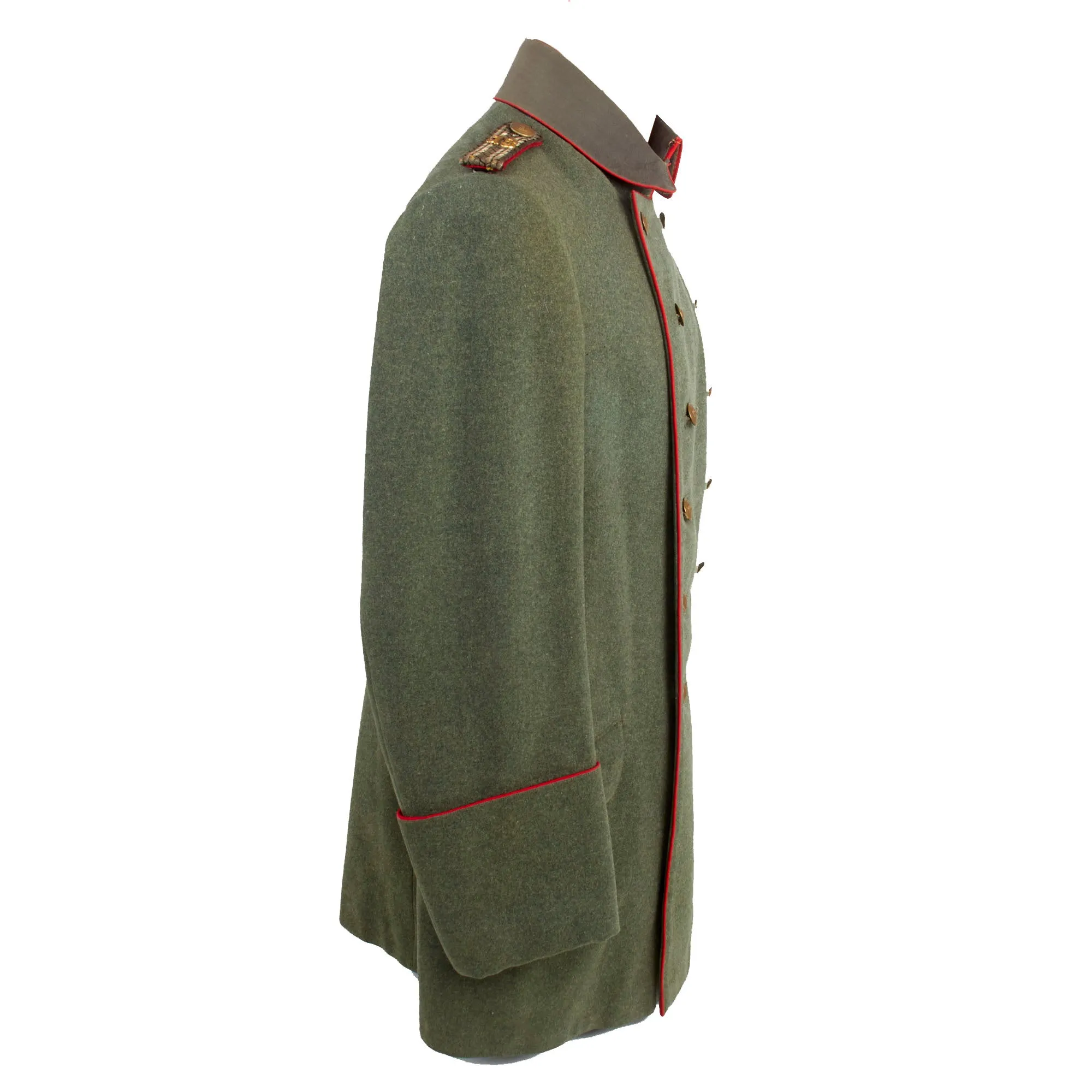 Original Imperial German WWI Prussian 13th Infantry Regt. Leutnant Officer’s M-1915 Feldgrau "Litewka" Field Tunic