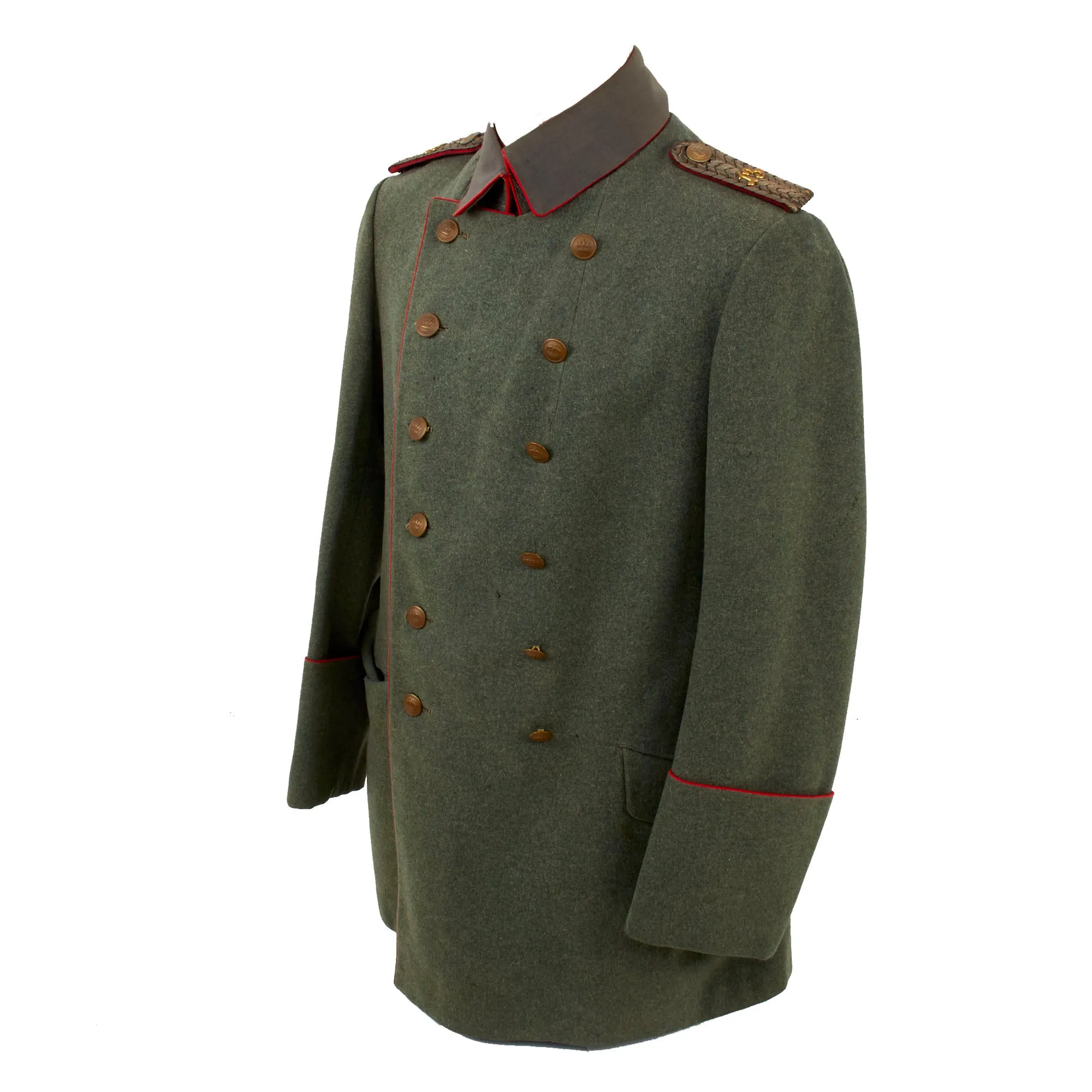 Original Imperial German WWI Prussian 13th Infantry Regt. Leutnant Officer’s M-1915 Feldgrau "Litewka" Field Tunic