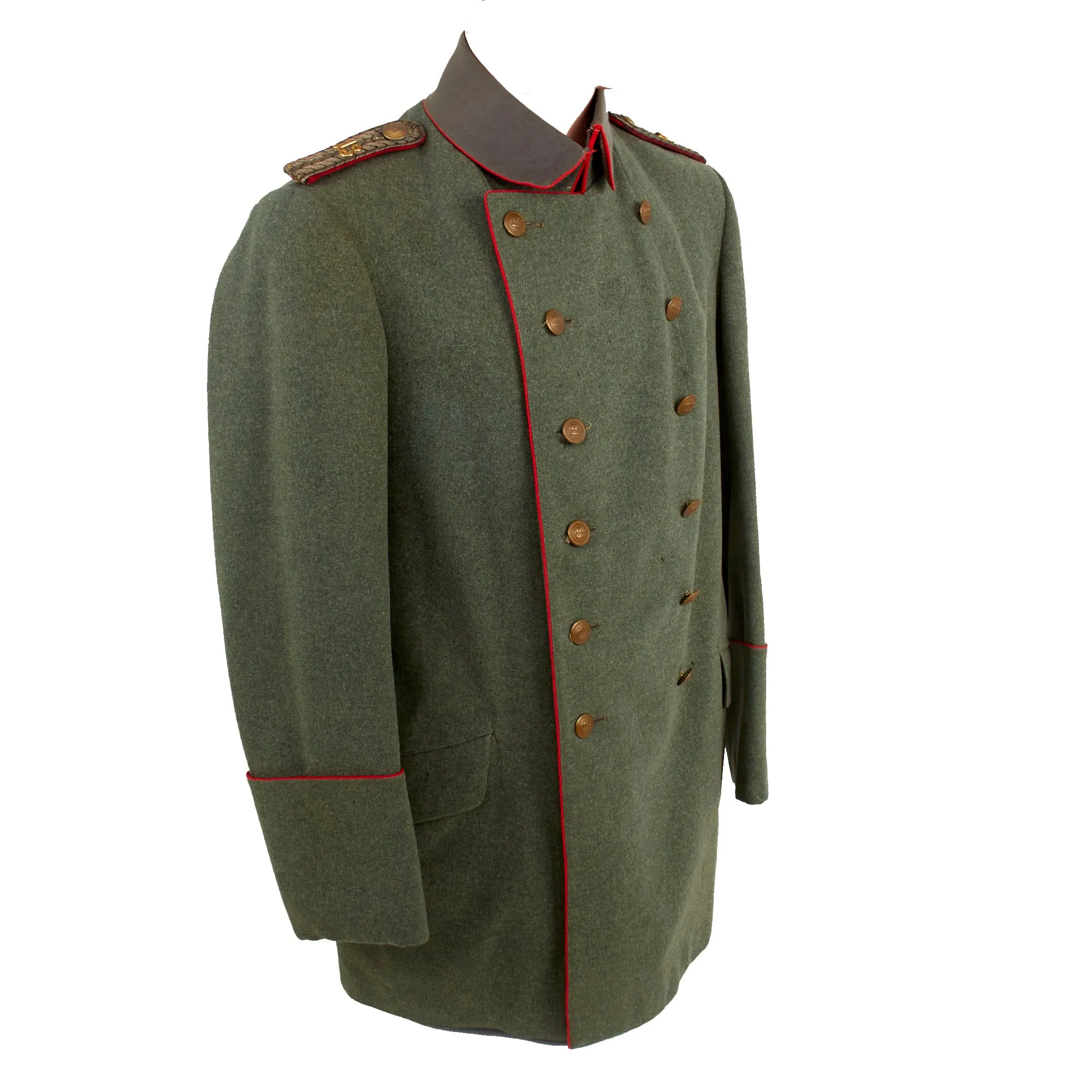 Original Imperial German WWI Prussian 13th Infantry Regt. Leutnant Officer’s M-1915 Feldgrau "Litewka" Field Tunic