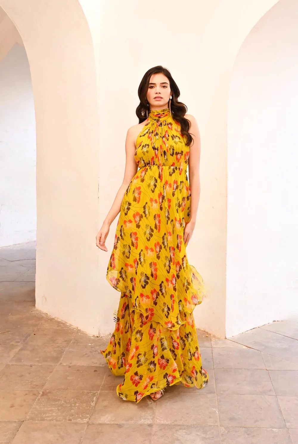 Printed Halter Maxi