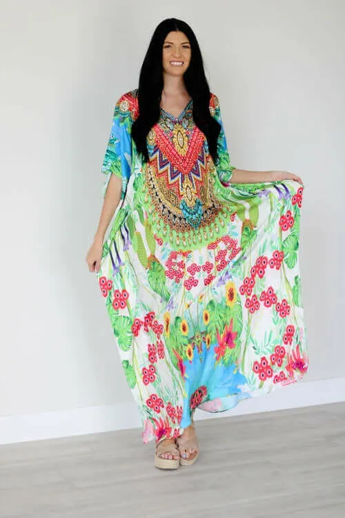 Resort Kaftan Dress, Summer Maxi Dress, Caftan For Women, African