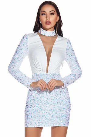 Sexy Short Mini Long Sleeve Party Club Dress