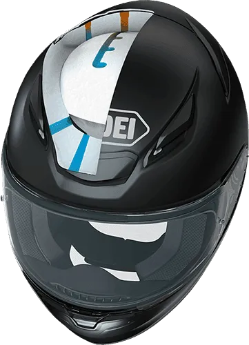 Shoei RF-1400 Accolade Helmet - TC-10 Gray/Hi-Viz/Blue