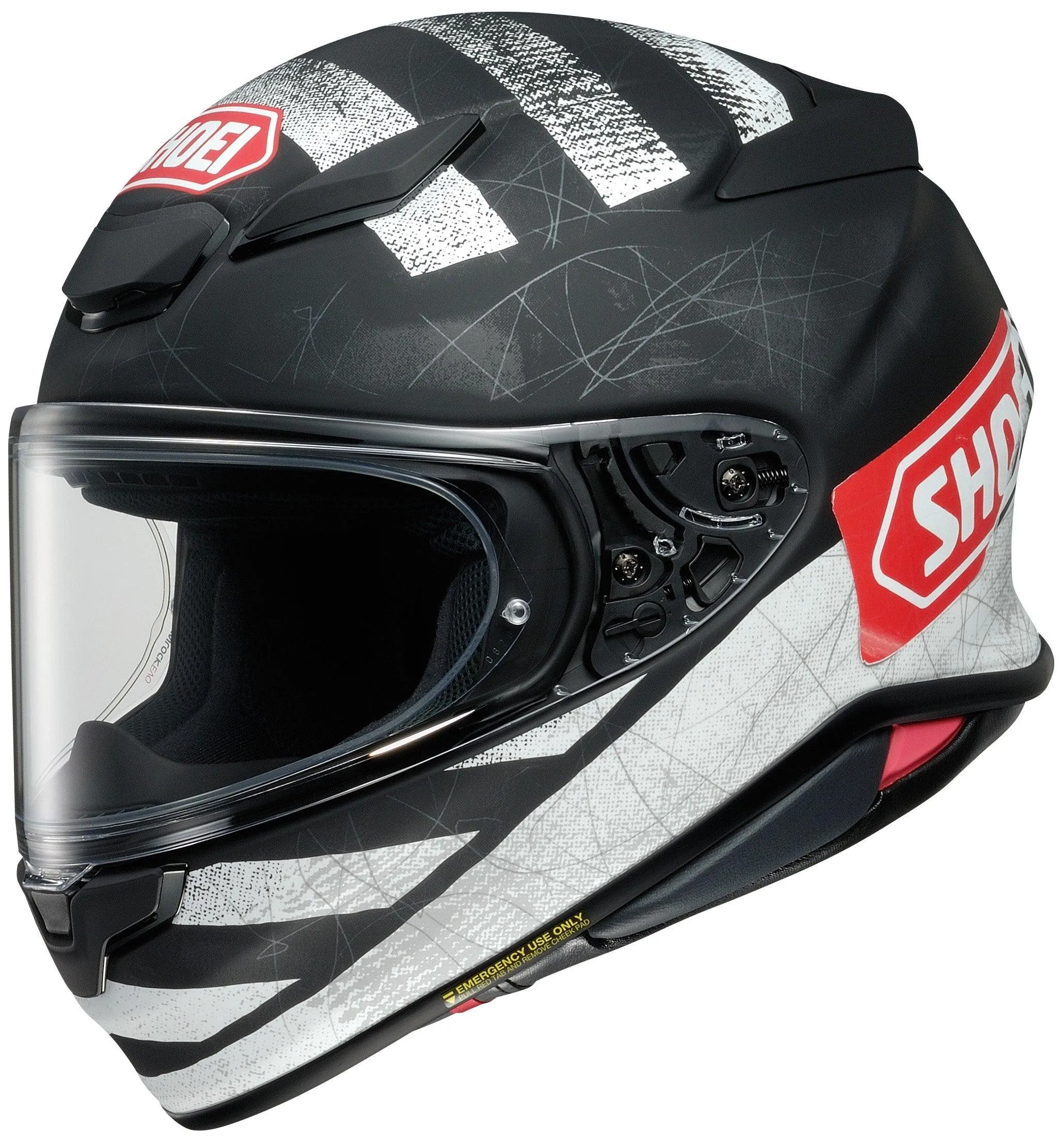 Shoei RF-1400 Scanner Helmet - TC-5 Matte Black/White