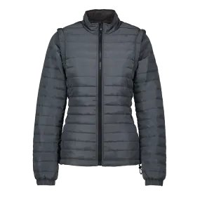 Sierra Grey Women's Puffer Jacket Removable Arms