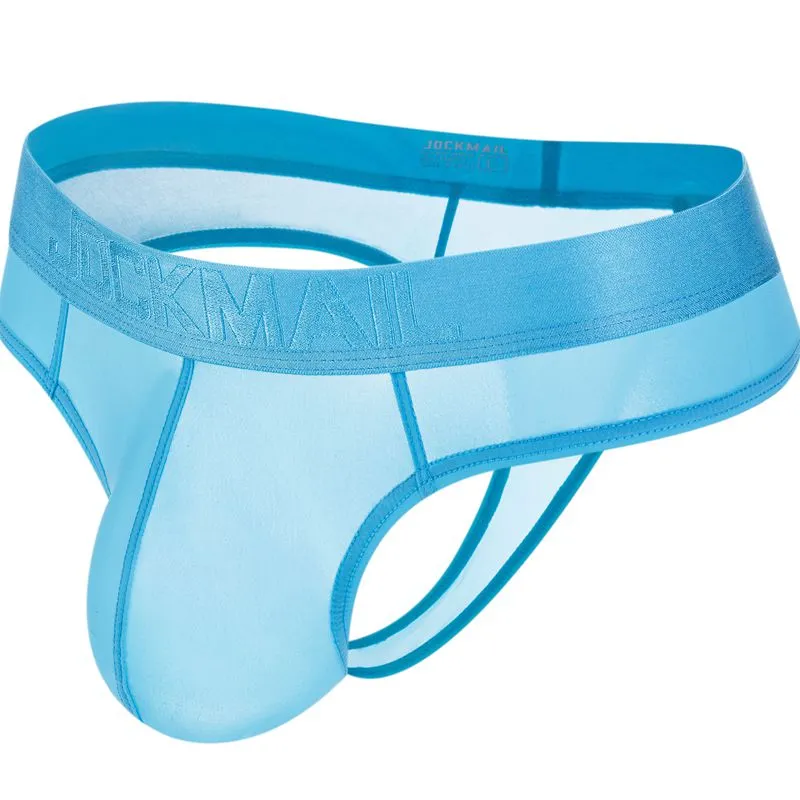 Solid See-Through Man Thong Briefs