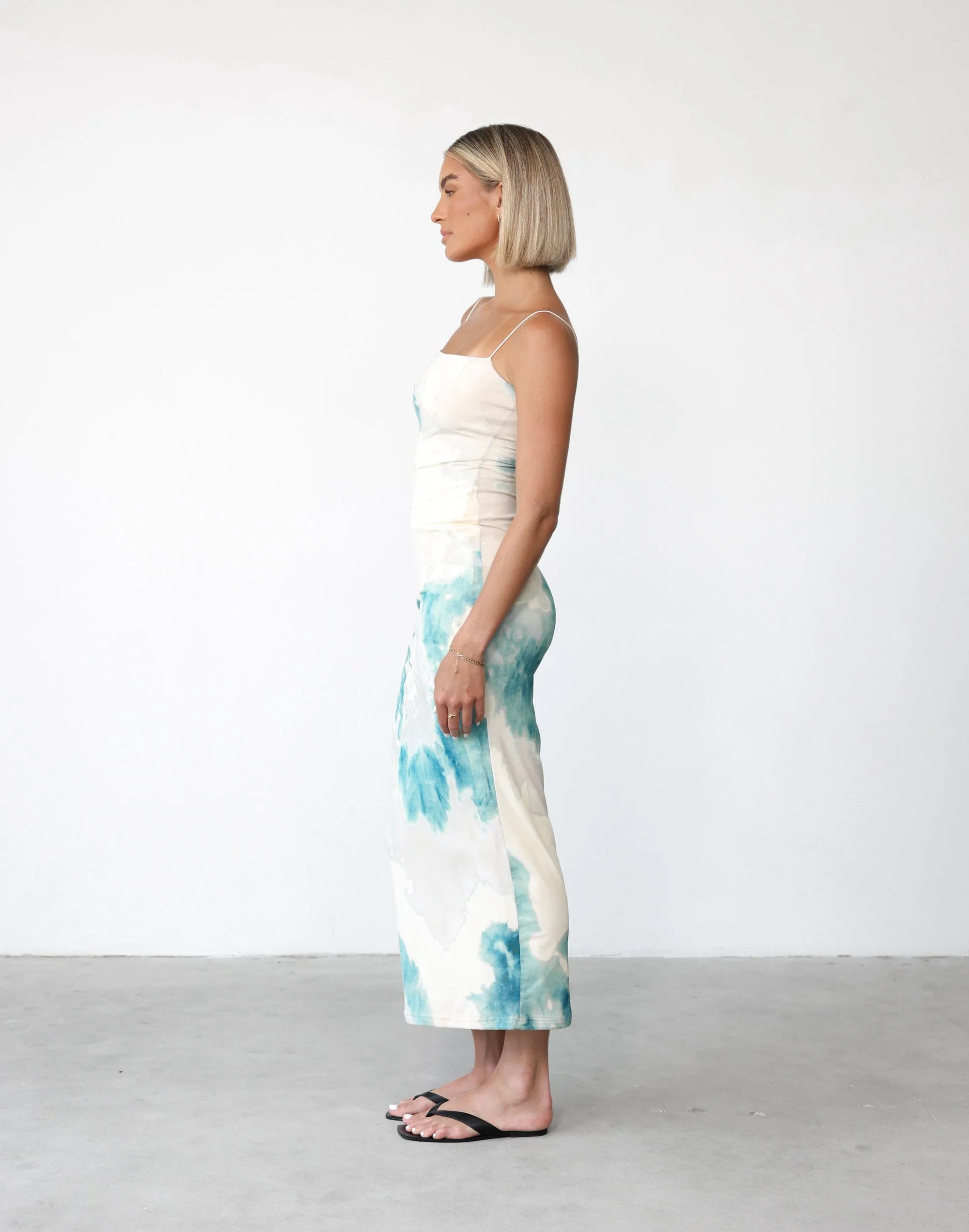 Tammy Maxi Dress (Blue Marble)