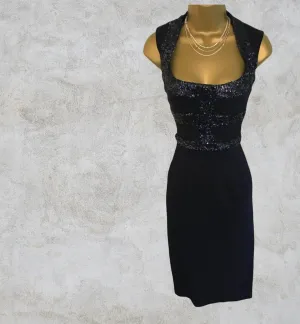 The Pretty Dress Company Women's Navy Sequin Bodycon Dress UK 6