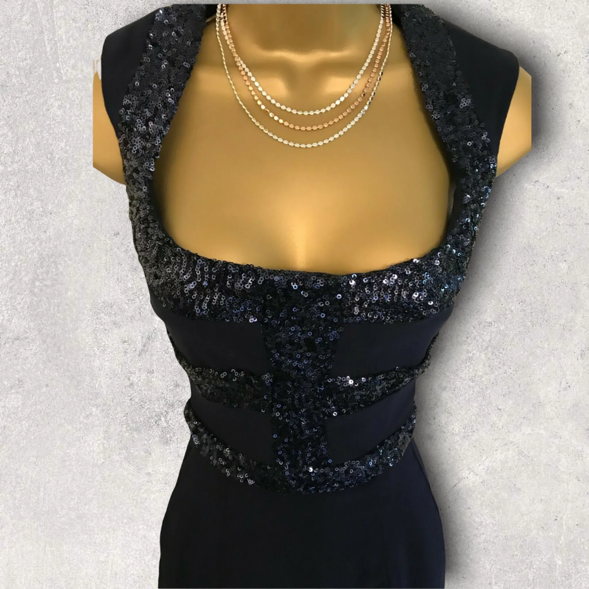 The Pretty Dress Company Women's Navy Sequin Bodycon Dress UK 6