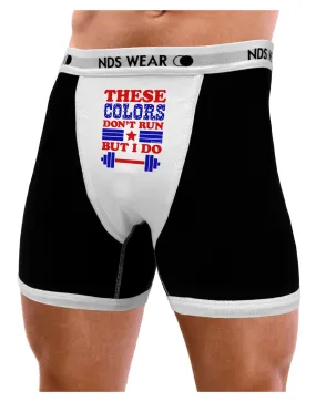 These Colors Don't Run But I Do - Patriotic Workout Mens Boxer Brief Underwear