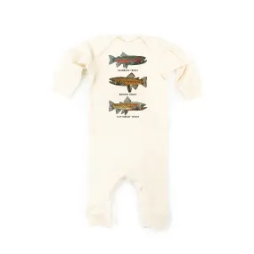 Trout Chart - Hand Drawn - One Piece Baby Sleeper