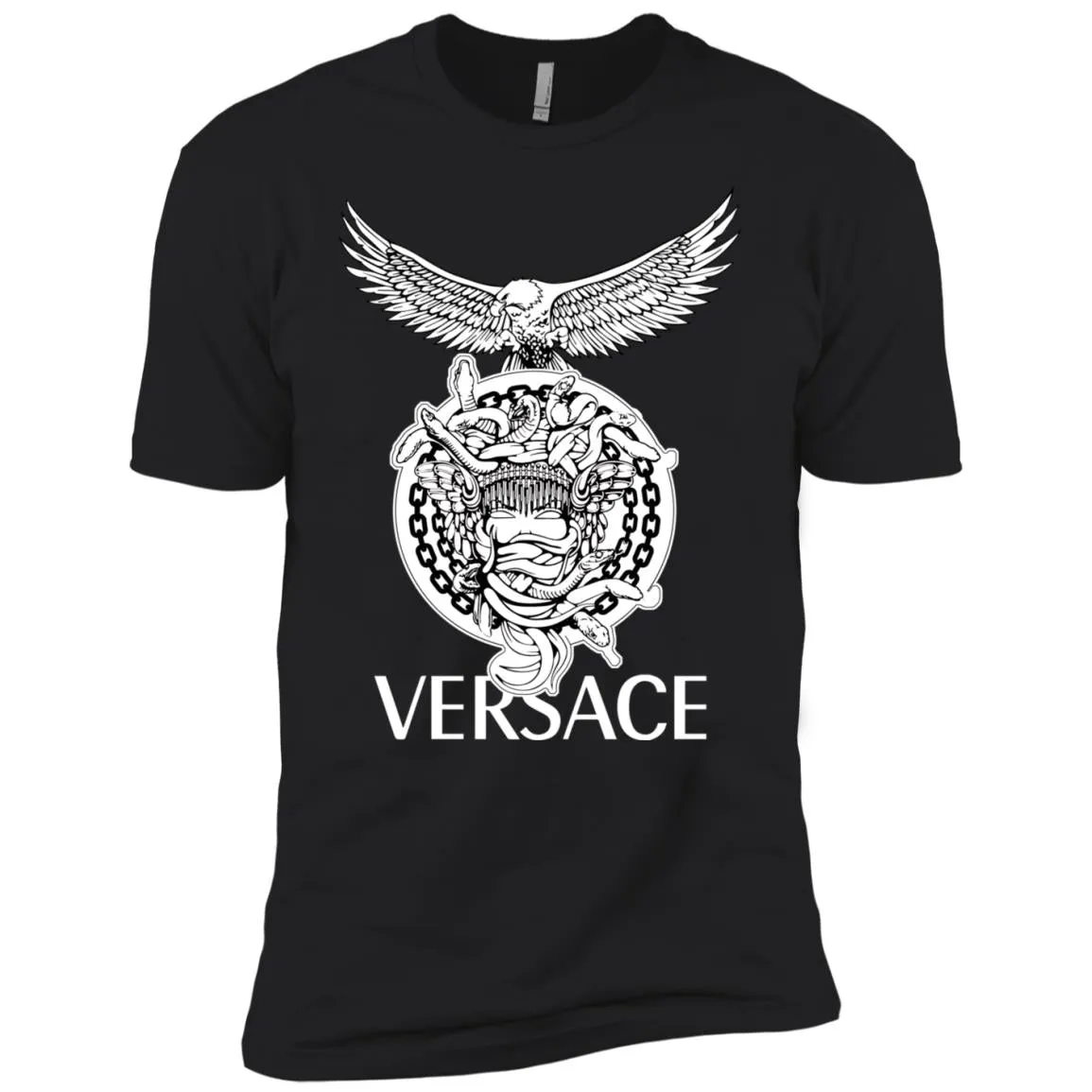 Versace Supervip Logo T-shirt Men Short Sleeve T-Shirt