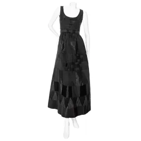 Vintage Haute Couture Black Two-Piece Top and Skirt Set