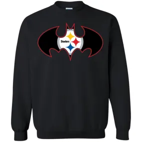 We Are The Pittsburgh Steelers Batman Nfl Mashup Crewneck Pullover Sweatshirt